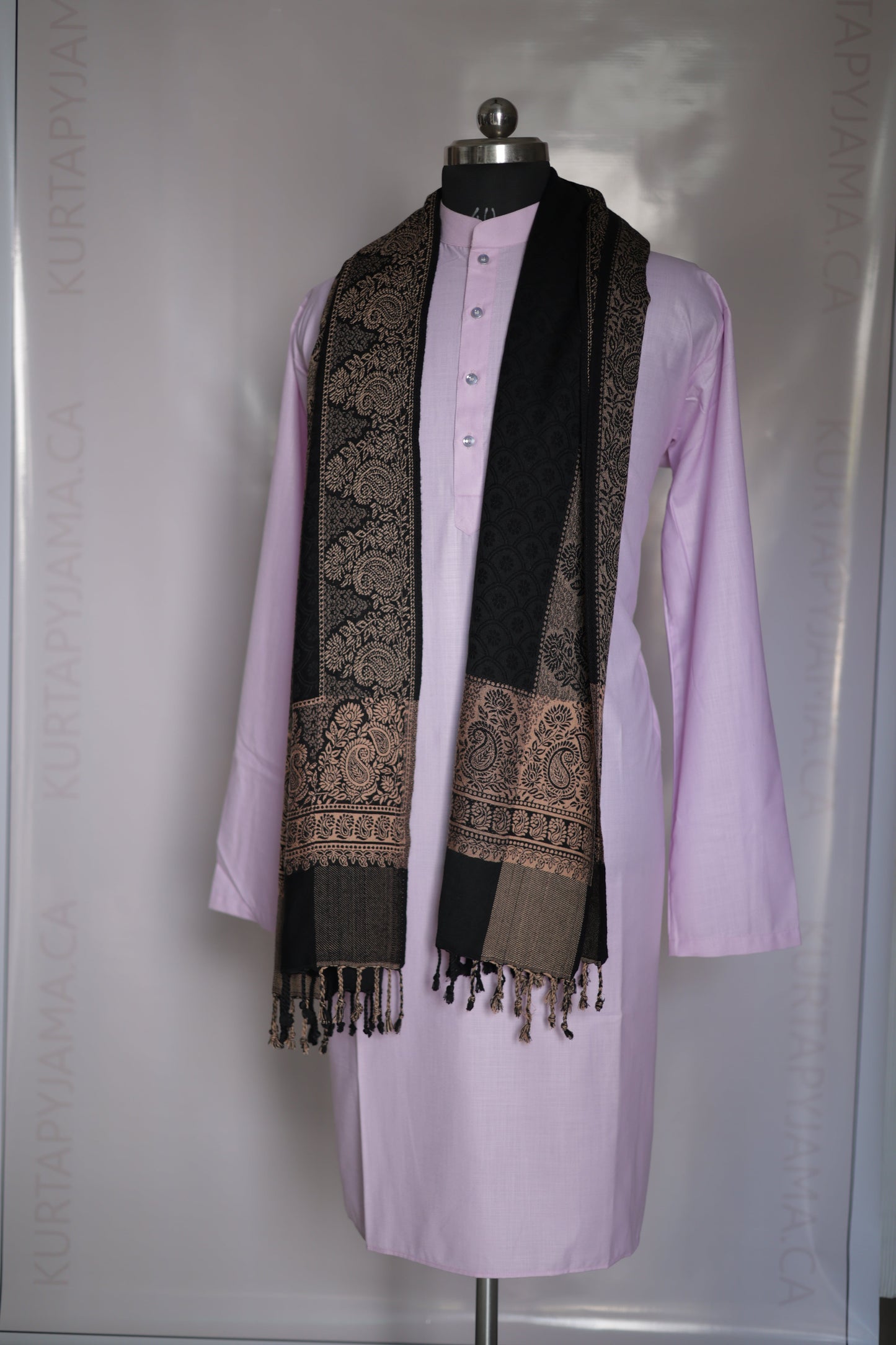 KPD4071 Plus Size Plain Lavender Kurta with Pyjama