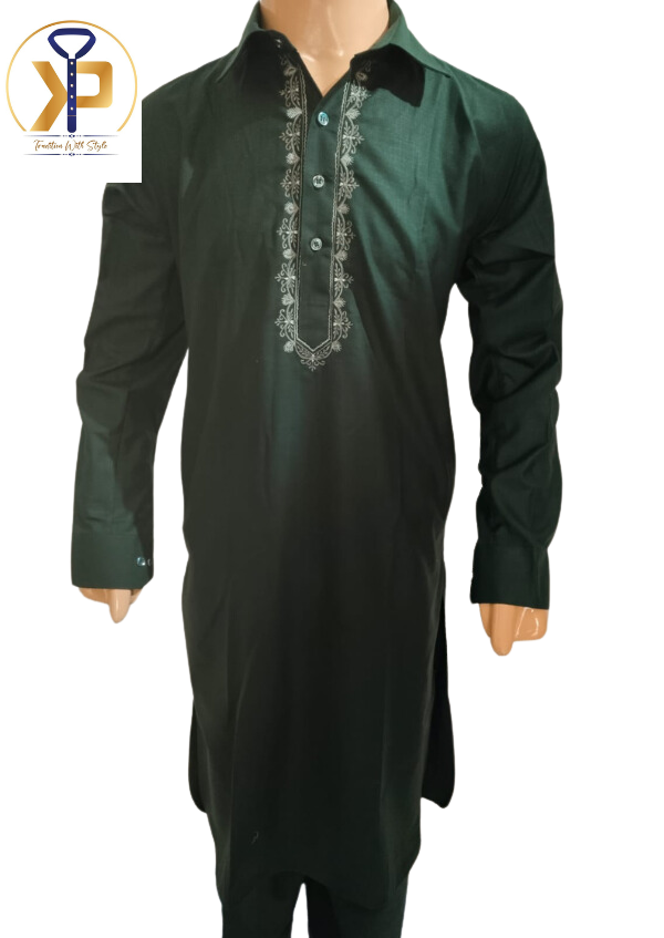 Green pathani kurta pajama sale