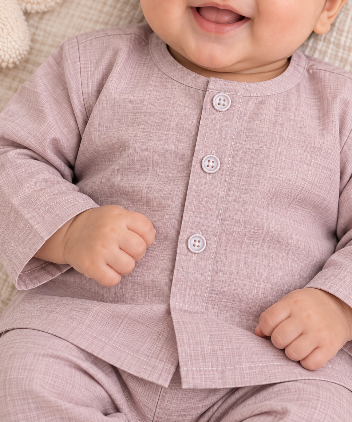 KPK5004 Dusty Pink Kurta Pyjama Set Newborn