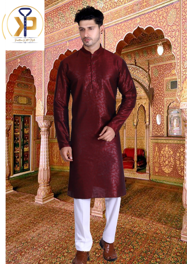 Maroon kurta pajama deals