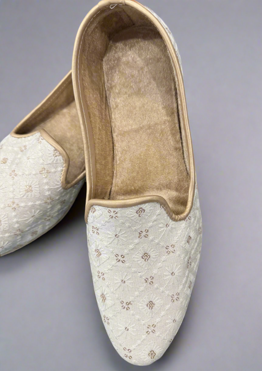 KPL0020 White Jutti/Khussa For Men - Kurtapyjama.ca