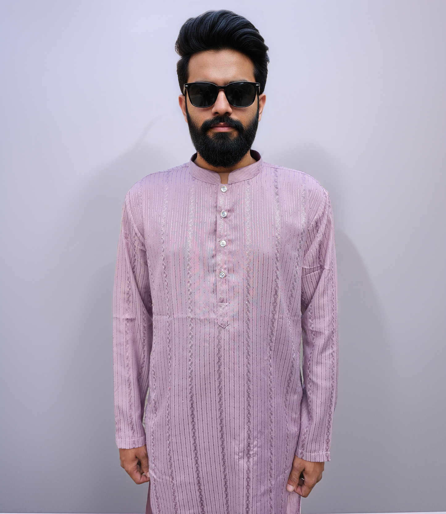 KPD6162 Lilac Cotton Kurta Pyjama Set
