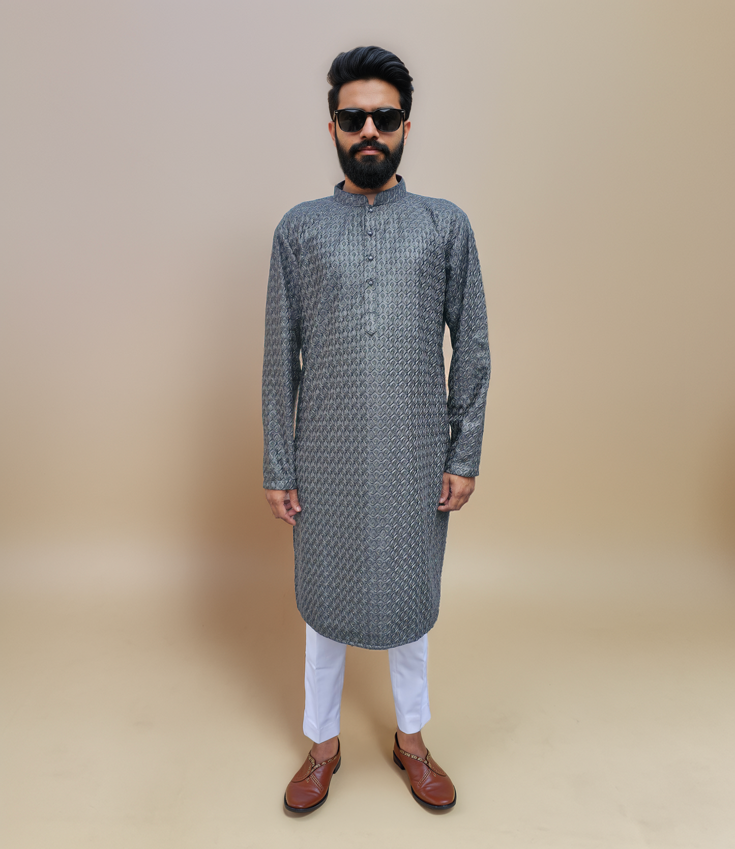 KPD6147 Metallic Olive Green Kurta Pyjama Set