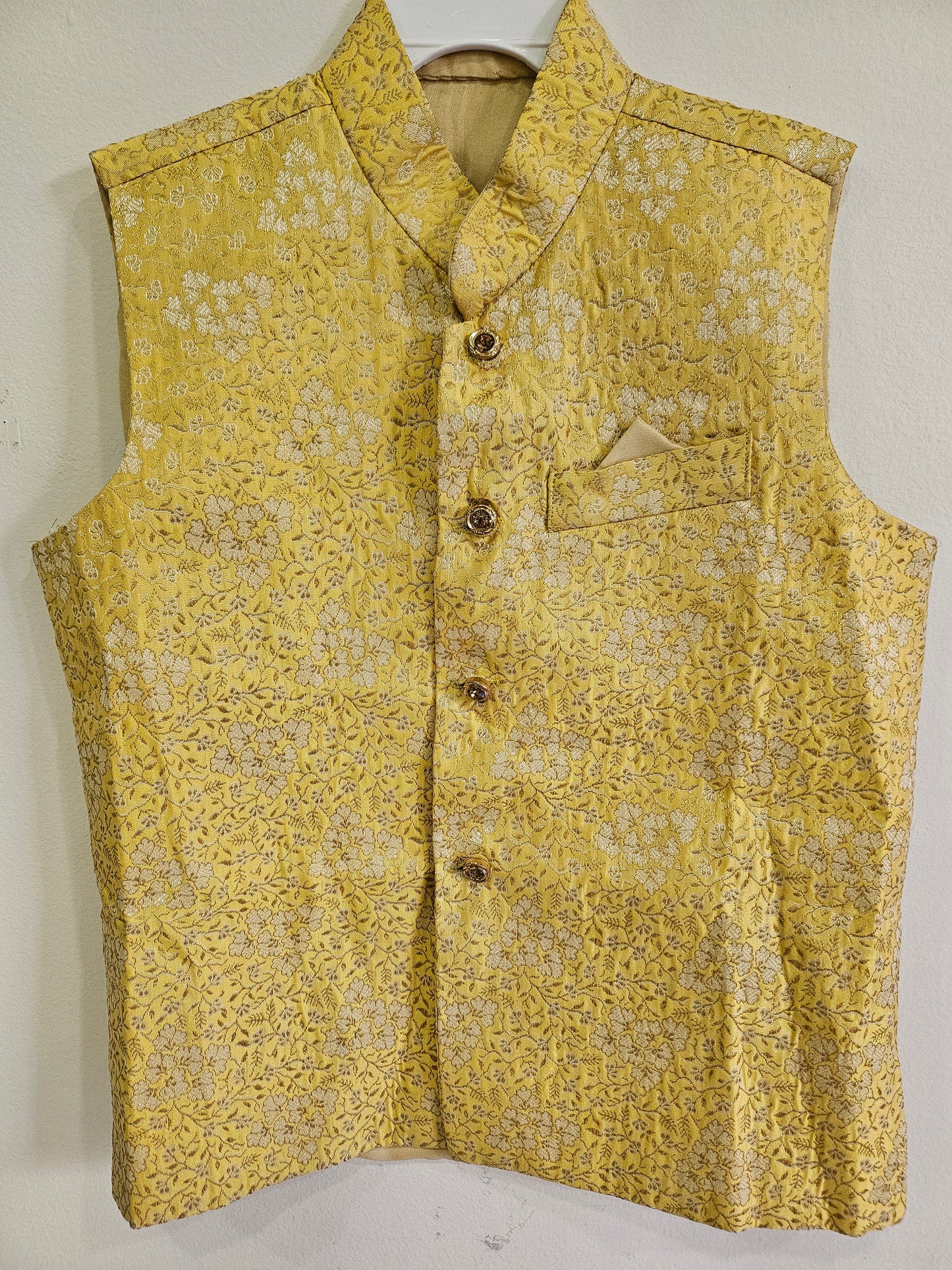 boys yellow designer nehru 5-6y