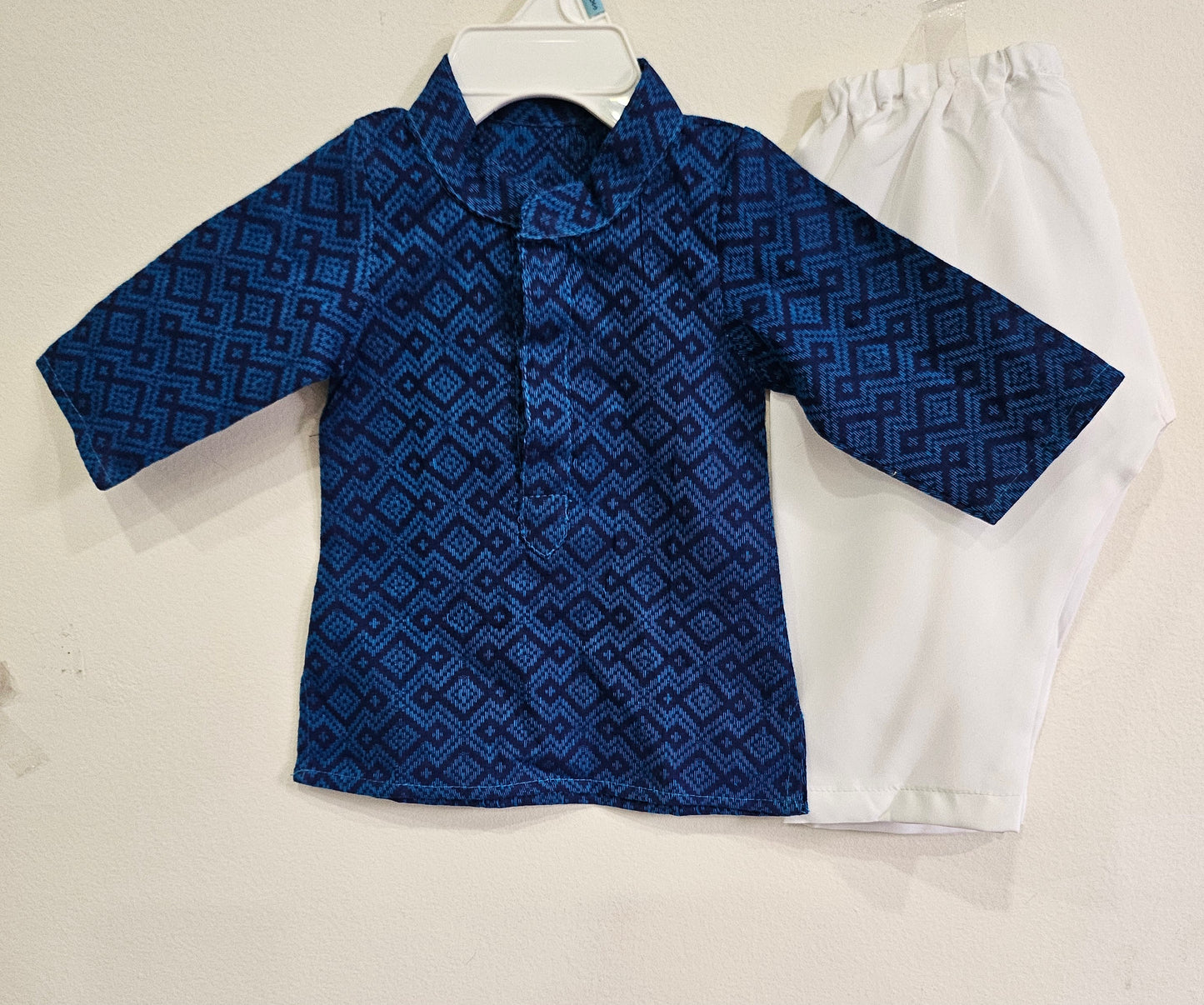 navy blue kurta pyjama for kids