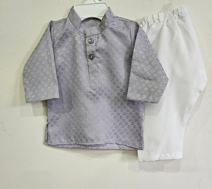 grey kurta set for kids