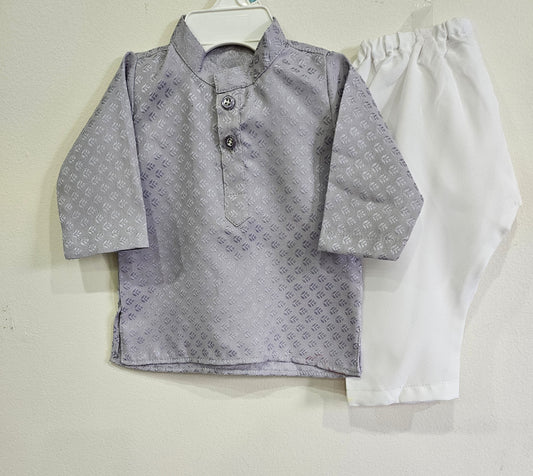 grey kurta set for kids