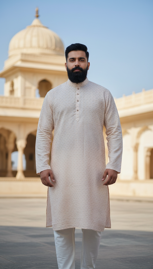 KPD4080 Plus Size Powder Pink Designer Kurta