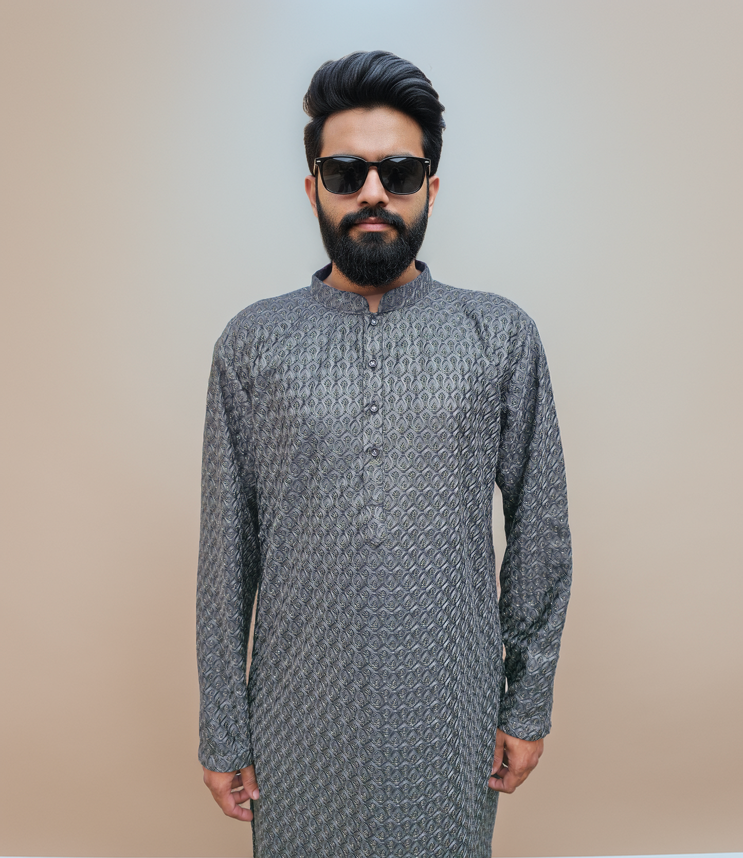 KPD6147 Metallic Olive Green Kurta Pyjama Set