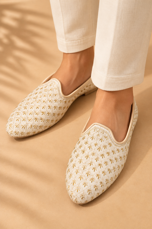 KPL0084 Cream Gold Jutti for Men