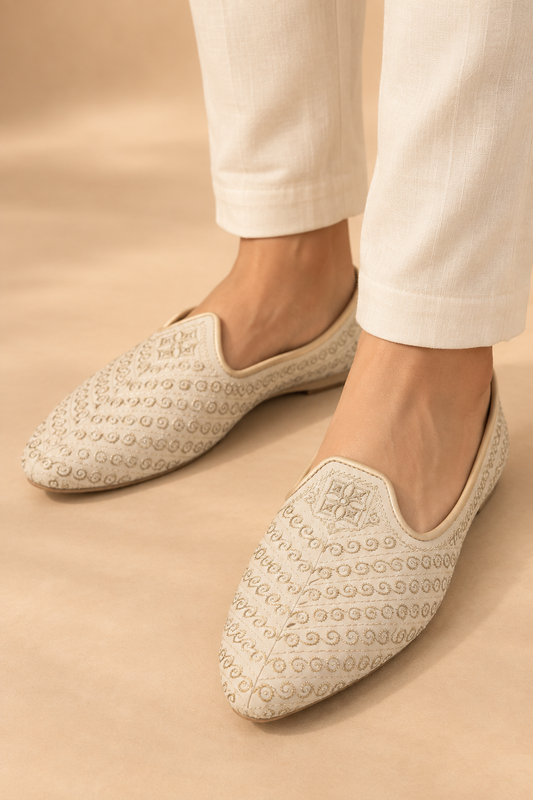 KPL0083 Beige Gold Jutti for Men