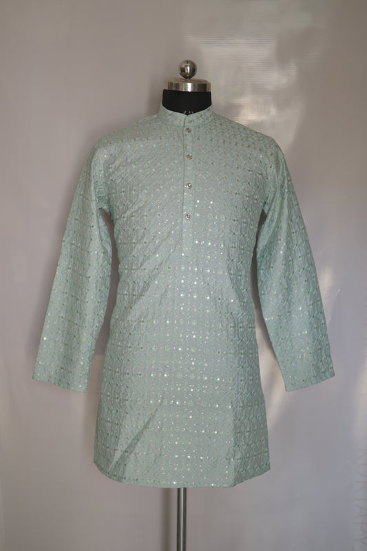 KPD6187 Sea Green Kurta Pyjama Set