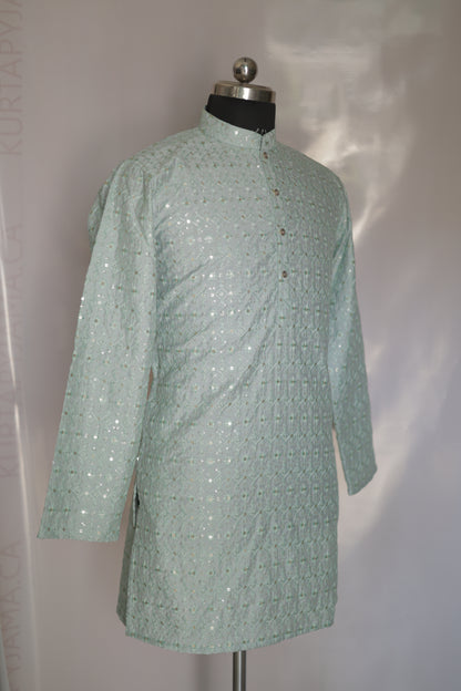 KPD6187 Sea Green Kurta Pyjama Set