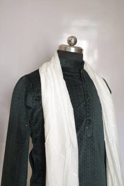 KPSH0135 White Stole For Men