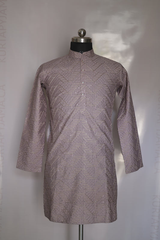 KPD6189 Icy Lavender Kurta Pyjama Set