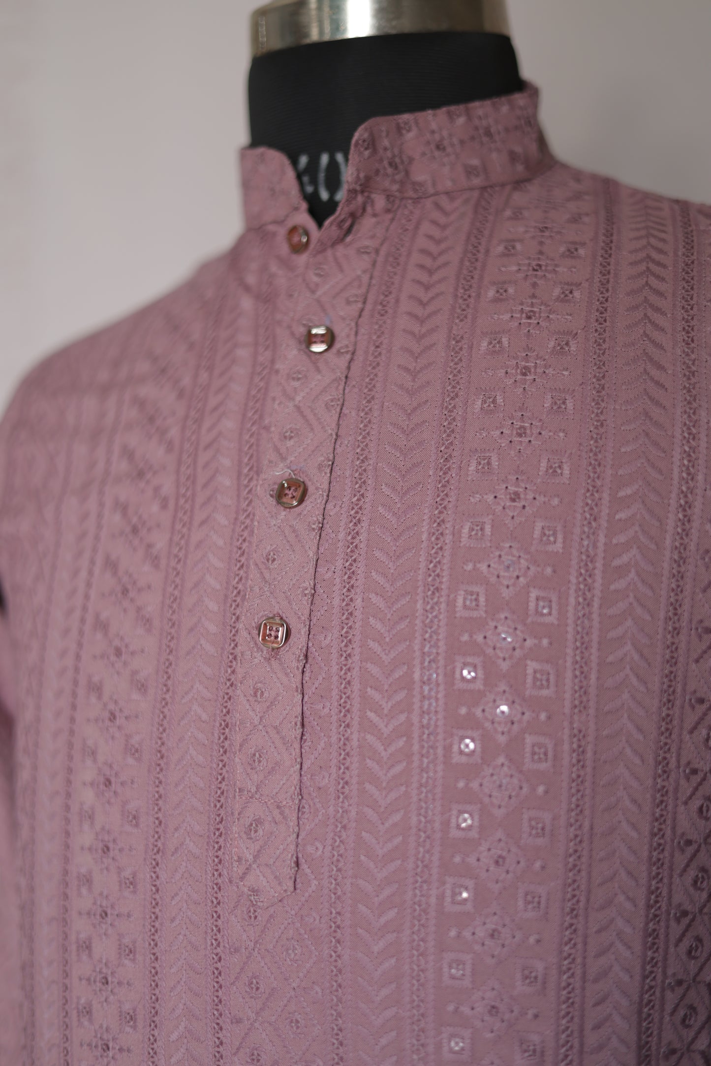 KPD6182 Dusty Rose Sequence Kurta Pyjama Set