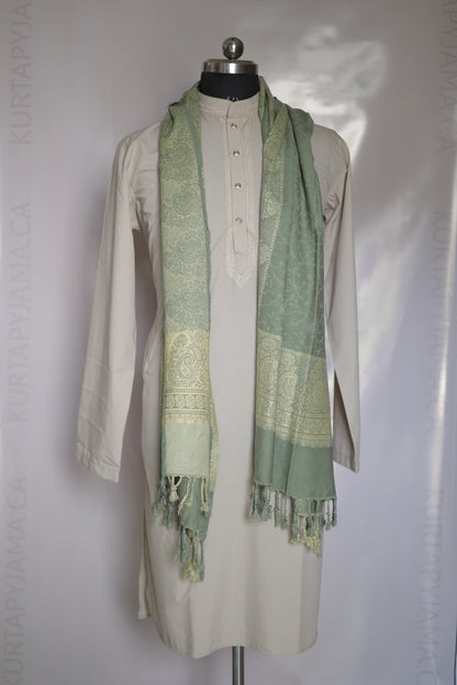KPSH0132 Sage Green Shawl For Men