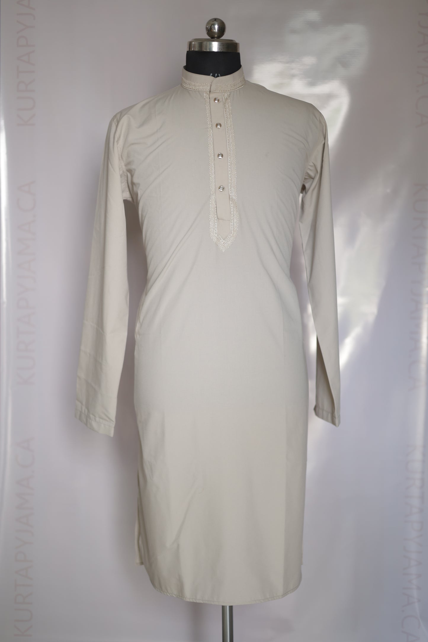 KPD6206 Soft Ivory Embroidery Kurta Pyjama Set