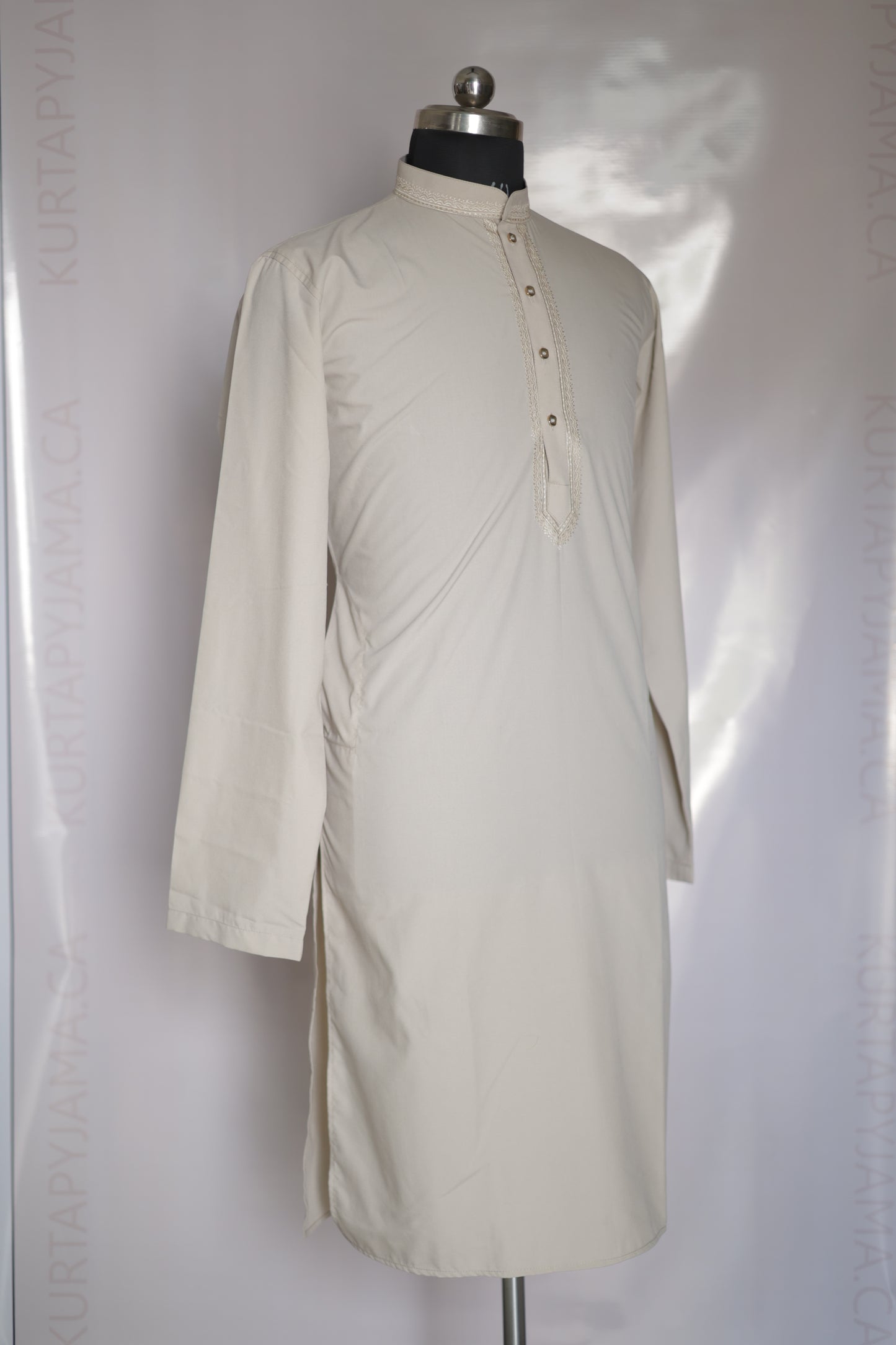 KPD6206 Soft Ivory Embroidery Kurta Pyjama Set