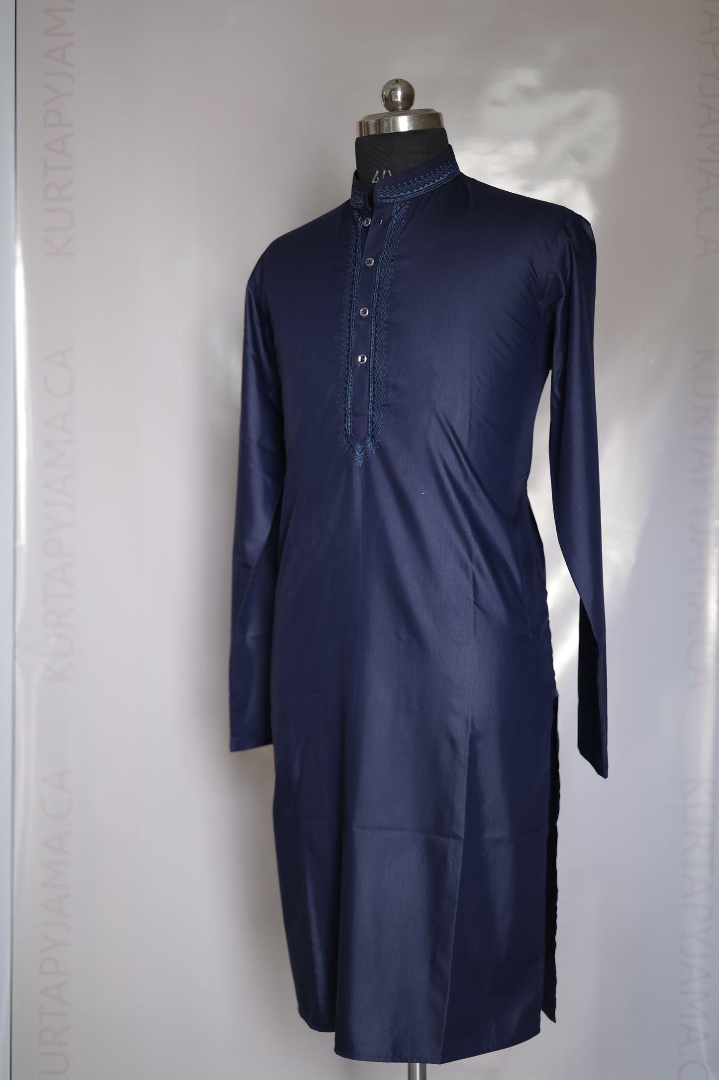 KPD6205 Dark Blue Embroidery Kurta Pyjama Set