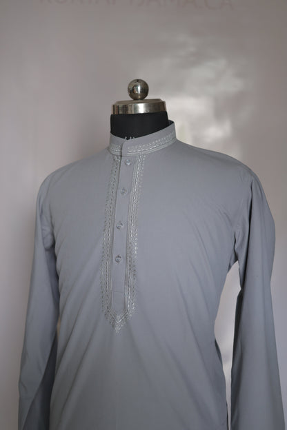 KPD6204 Grey Embroidery Kurta Pyjama Set