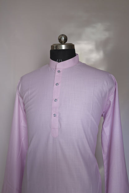 KPD4071 Plus Size Plain Lavender Kurta with Pyjama