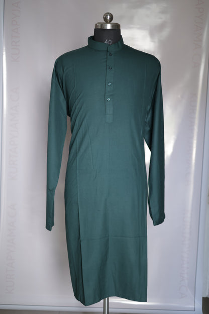 KPD4069 Plus Size Forest Green Kurta with Pyjama