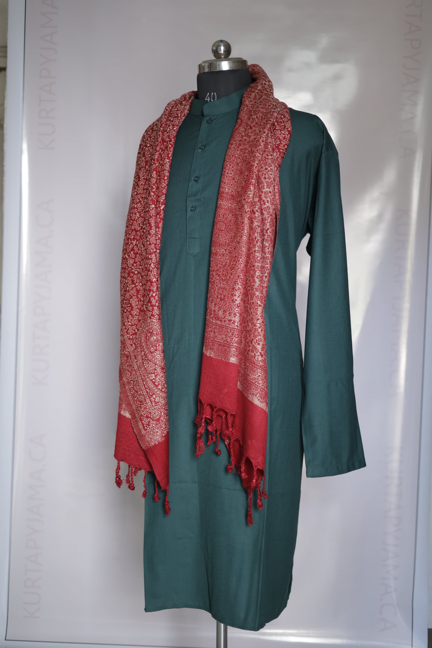 KPD4069 Plus Size Forest Green Kurta with Pyjama