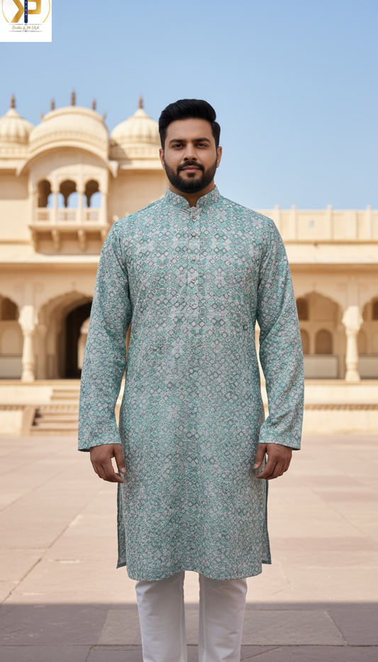 KPD6060 Green Chikankari Kurta Pyjama