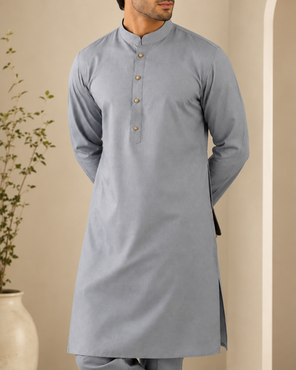 KPC1048 Steel Grey Kurta Pant Set