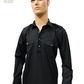 black pathani kurta pyjama set