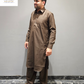 brown pathani salwar set for men