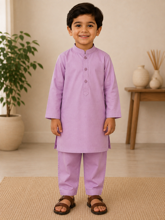 KPK7118 Lavender Purple Pathani Set