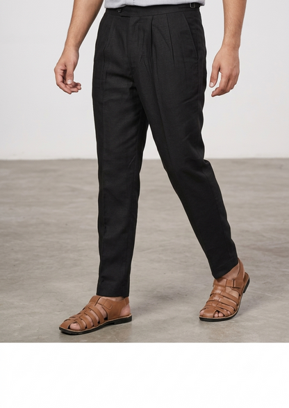 KPJ4001 Black Pant With Straight Fit