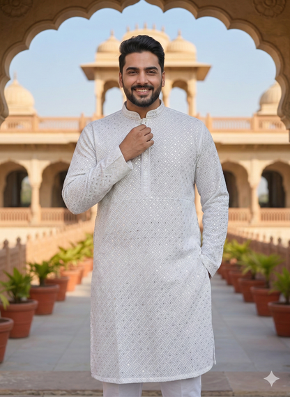 KPD4066 Plus Size Grey Kurta with Pyjama