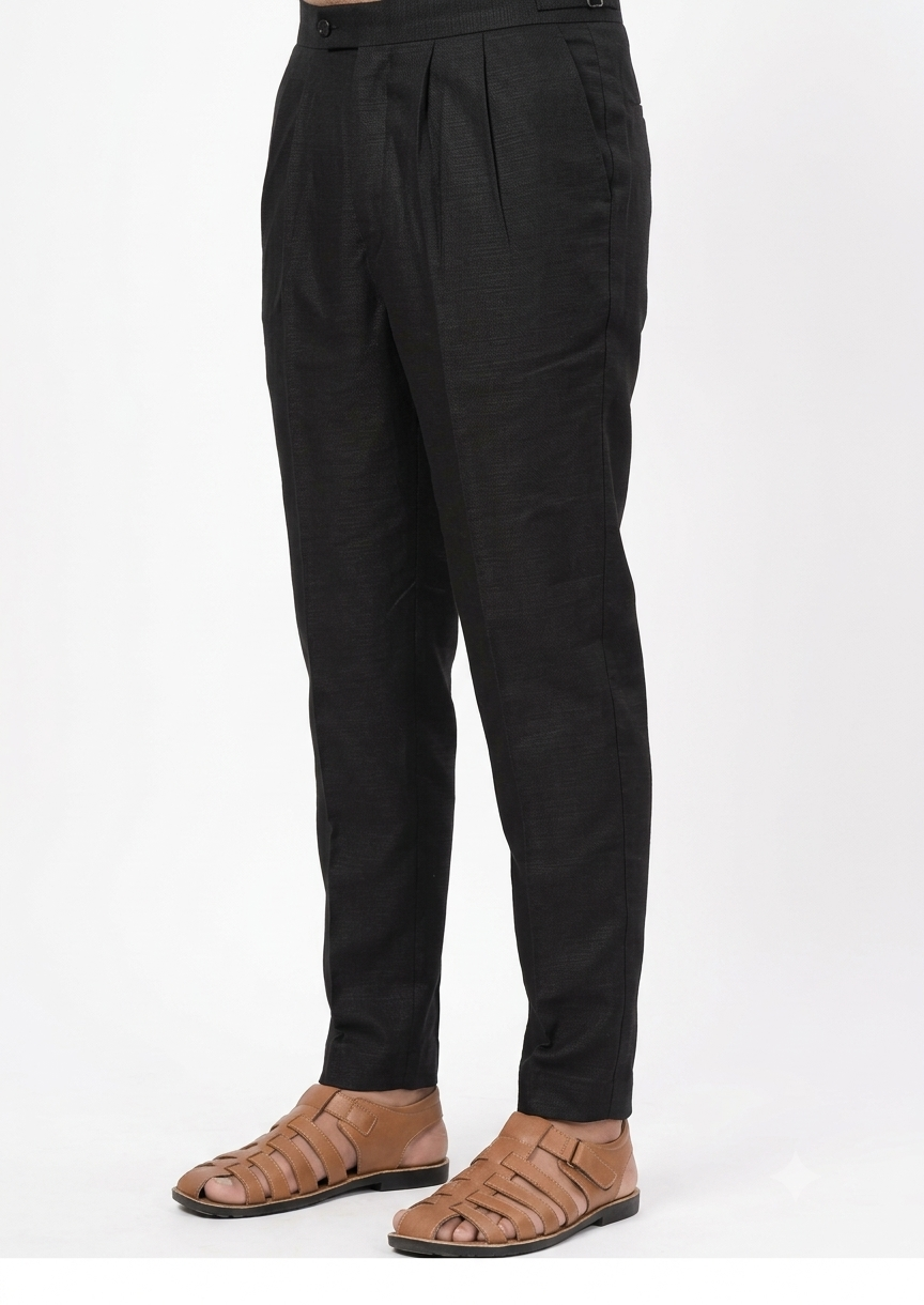KPJ4001 Black Pant With Straight Fit