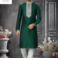 green mirror work kurta pyjama