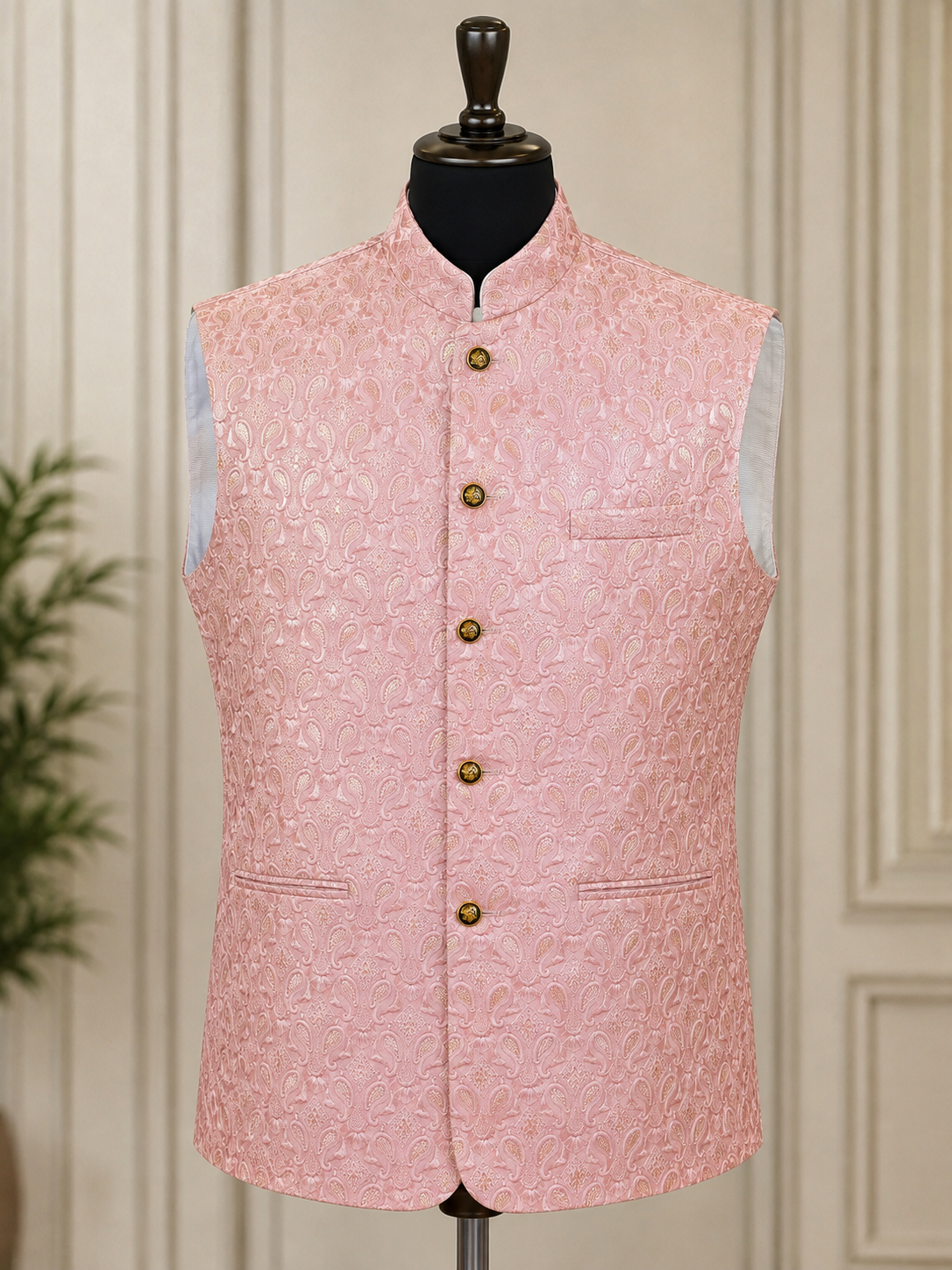 KPJ7129 Rose Pink Nehru Jacket