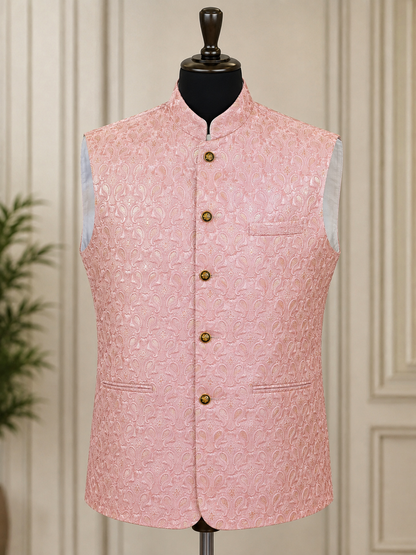 KPJ7129 Rose Pink Nehru Jacket