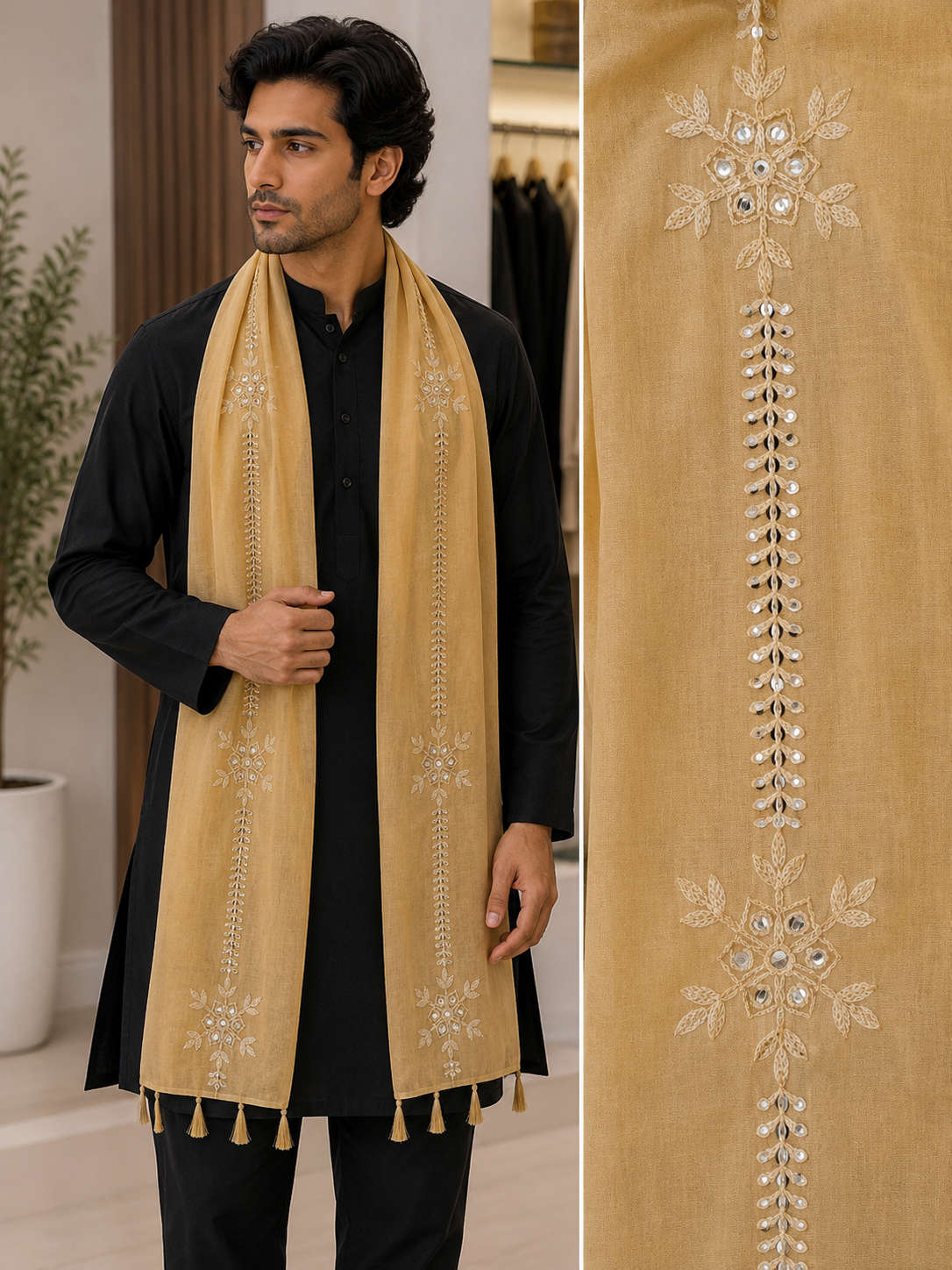 KPSH0149 Gold Stole