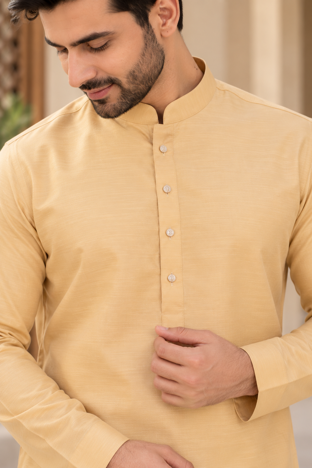 KPC1054 Gold Kurta Pant Set