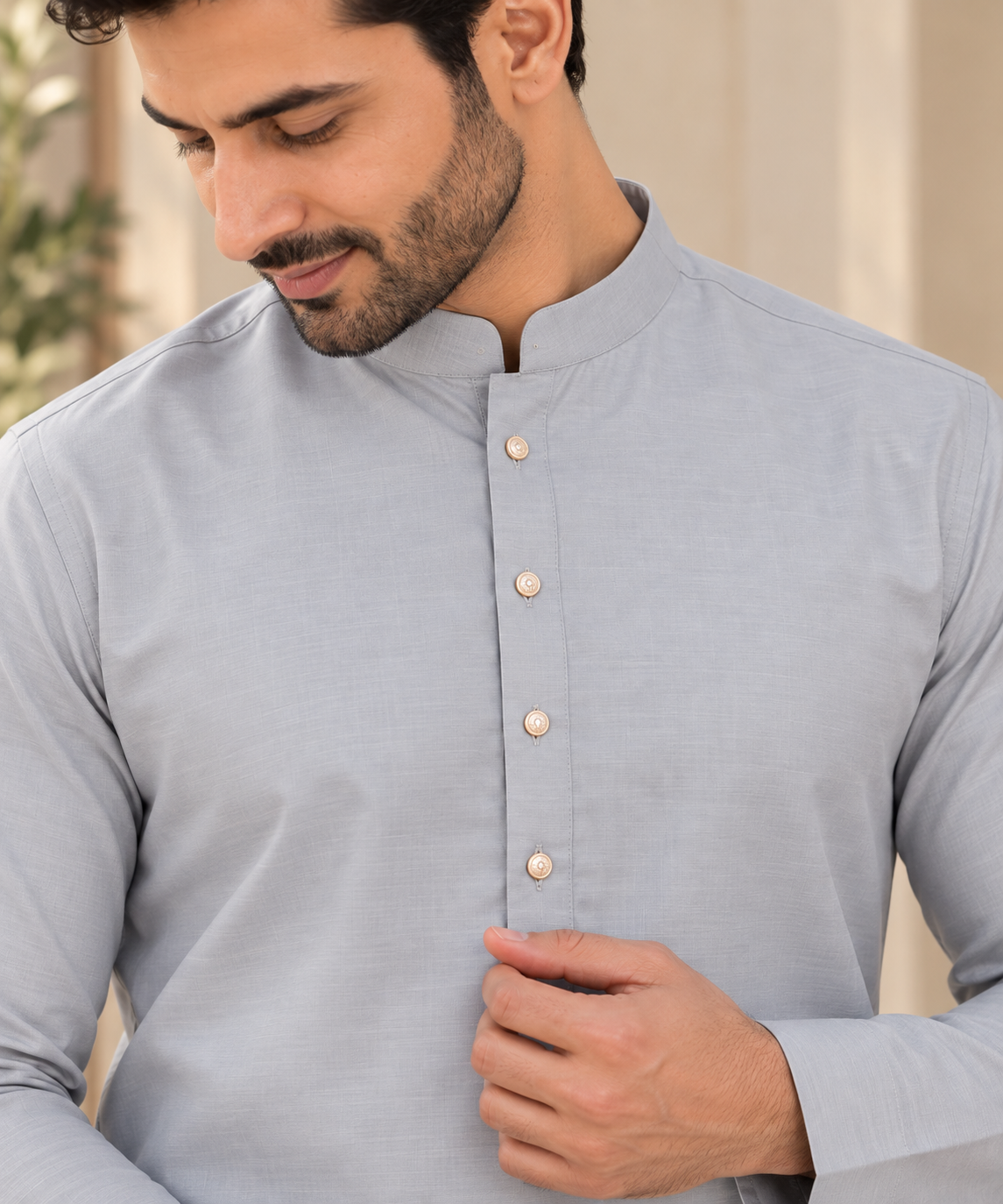 KPC1052 Pastel Blue Classic Kurta Pant Set