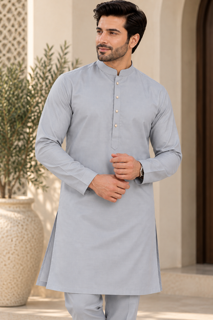 KPC1052 Pastel Blue Classic Kurta Pant Set