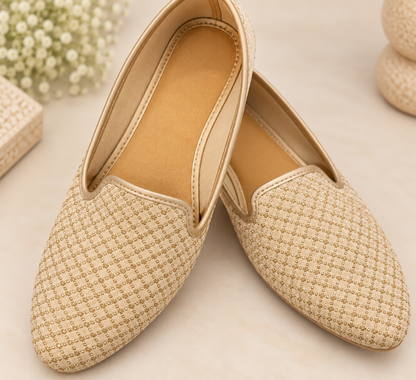 KPL0019 Beige Gold Jutti/Khussa For Men