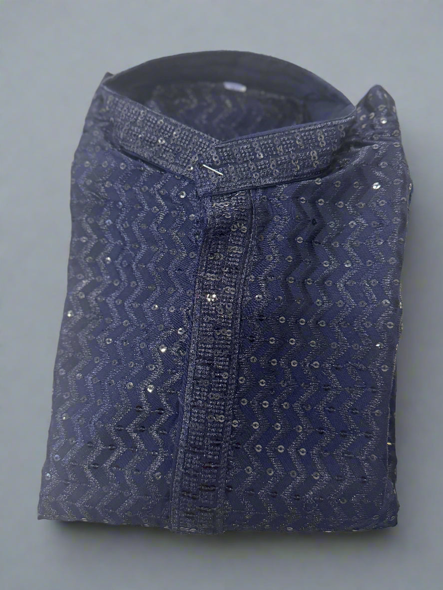 KPD5210 Navy Blue Kurta Pyjama - Kurtapyjama.ca