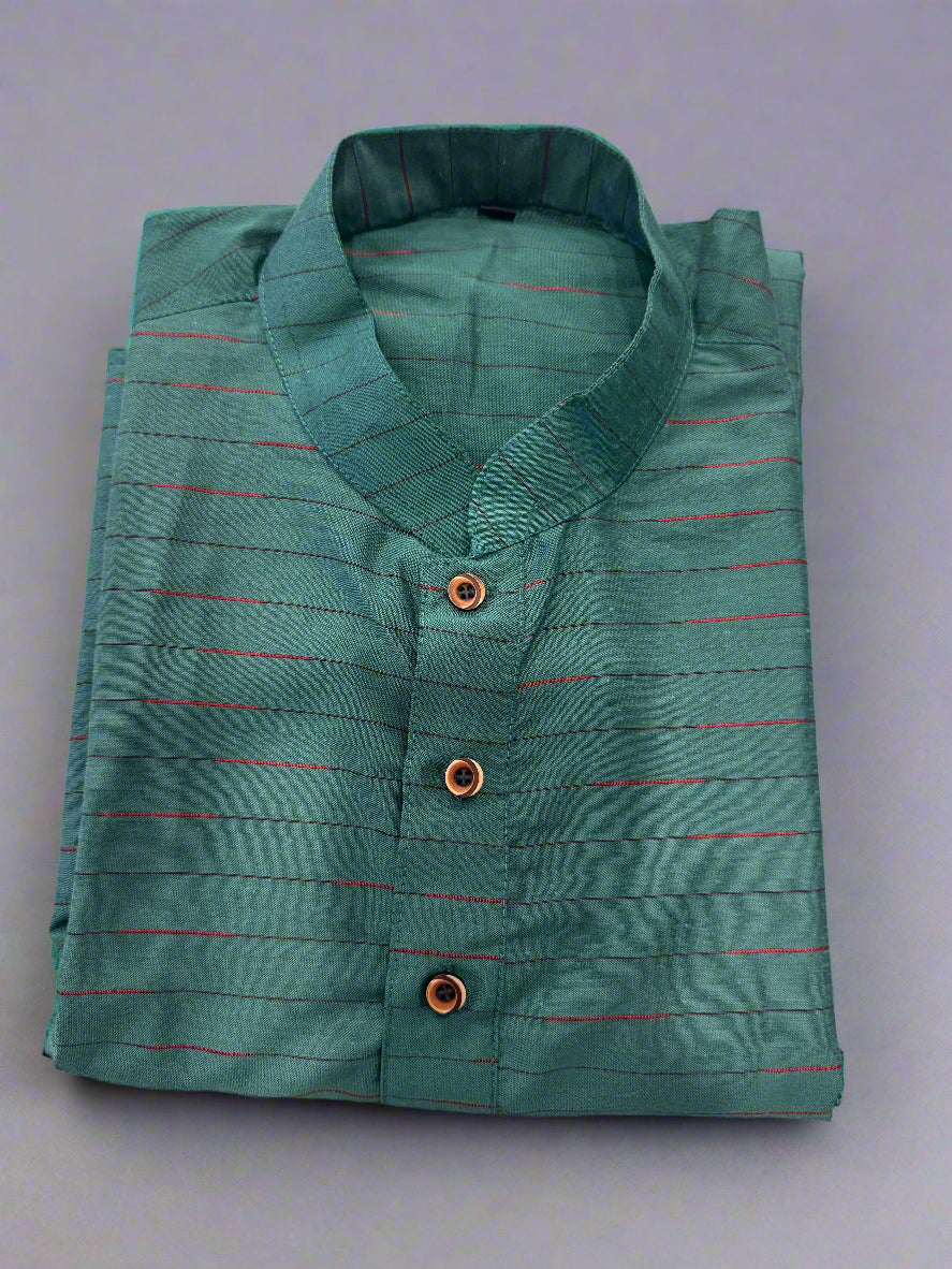 KPD5224 Green Kurta Pyjama Set - Kurtapyjama.ca