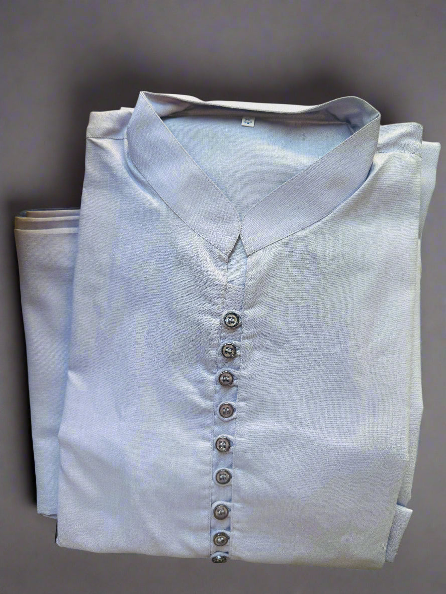 KPD5238 Lavender Plain Plus Size Kurta Pyjama - Kurtapyjama.ca