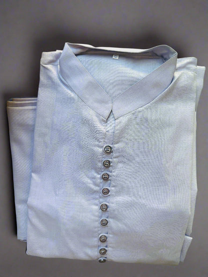 KPD5238 Lavender Plain Plus Size Kurta Pyjama - Kurtapyjama.ca