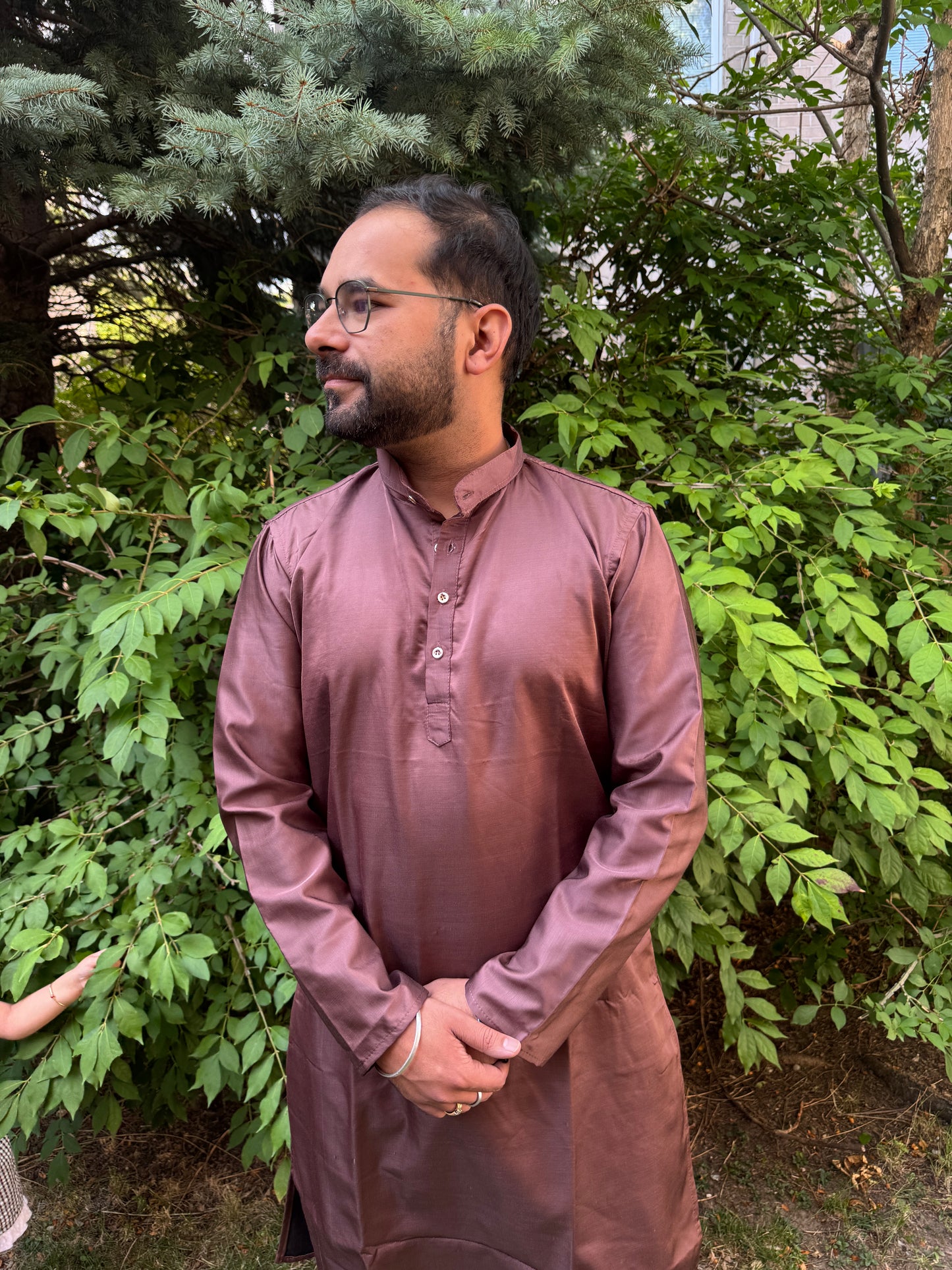 KPD5249 Chocolate Brown Kurta Pyjama Set - Kurtapyjama.ca