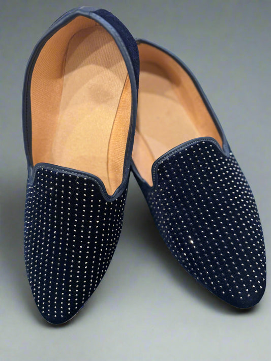 dark blue jutti for men